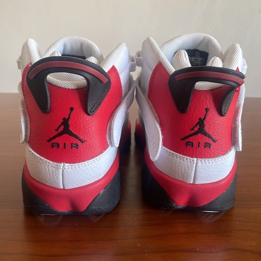 Nike Air Jordan 6 Rings GS White University Red Black 323419-126 Size 7 Youth - Picture 4 of 5